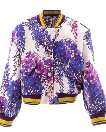 Dolce   Gabbana Cardigan Renaissance Hvid Lilla    Blomster
