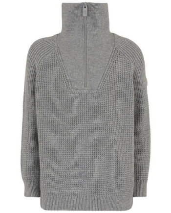 Emporio Armani Bluse    Lynlås Strik Gråmeleret