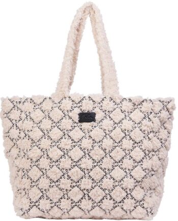 Lala Berlin Shopper Vendbar Melle Hvid Sort