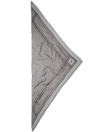 Lala Berlin Tørklæde Triangle Tilda Swoosh Light Blue Brown