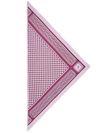 Lala Berlin Tørklæde 162x85 Triangle Lattice   Fushia Rose