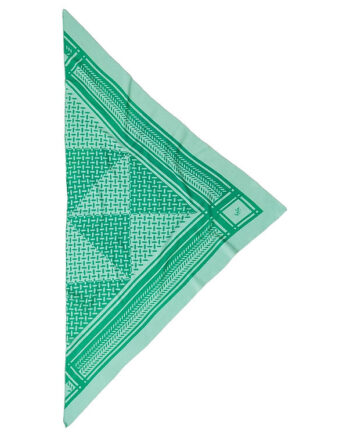 Lala Berlin Tørklæde 162x85 Triangle Puzzle Goryeo Grøn