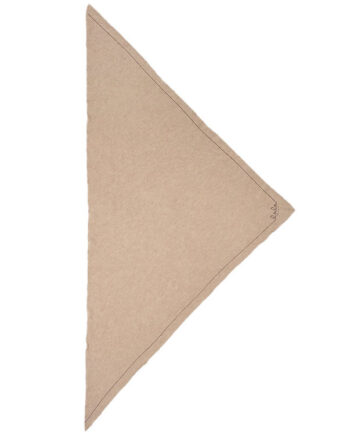Lala Berlin Tørklæde 162x85 Triangle Solid Logo   Dune Bei