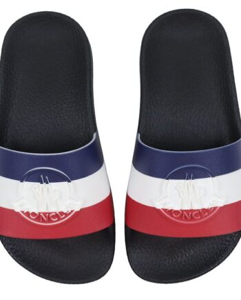 Moncler Badesandaler Petit Basile Sort    Logo