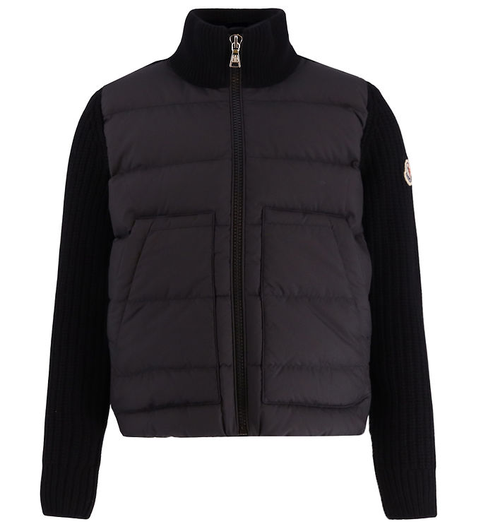 Moncler Cardigan Uld Dun Sort