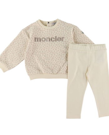 Moncler Sweatshirt Leggings Open White Beige    Leopardprint
