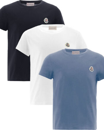 Moncler  -shirts  -pak Hvid Blå Navy