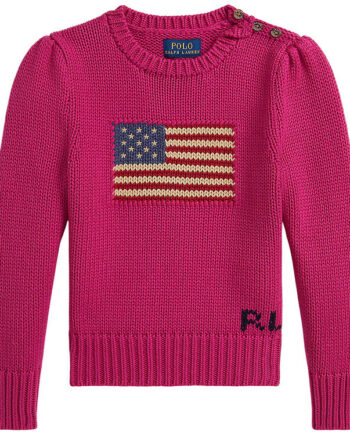 Polo Ralph Lauren Bluse Strik Preppy Pink    Flag