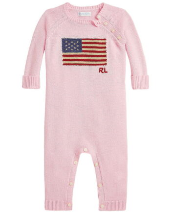 Polo Ralph Lauren Heldragt Strik Acacia Pink    Flag