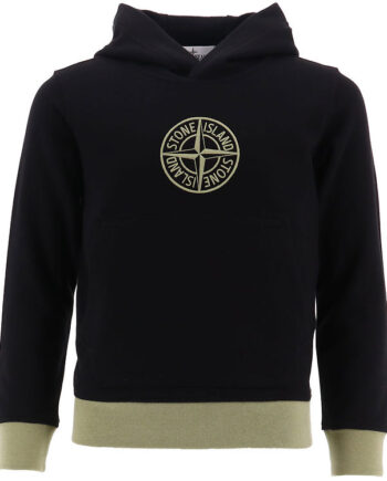 Stone Island Hættetrøje Sort    Støvet Armygrøn