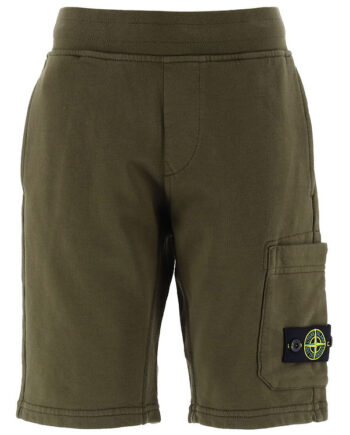 Stone Island Sweatshorts Military Green    Logo