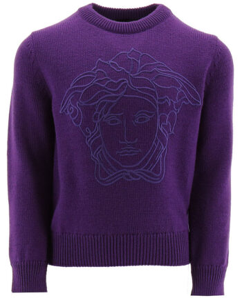 Versace Bluse Uld Lilla    Logo