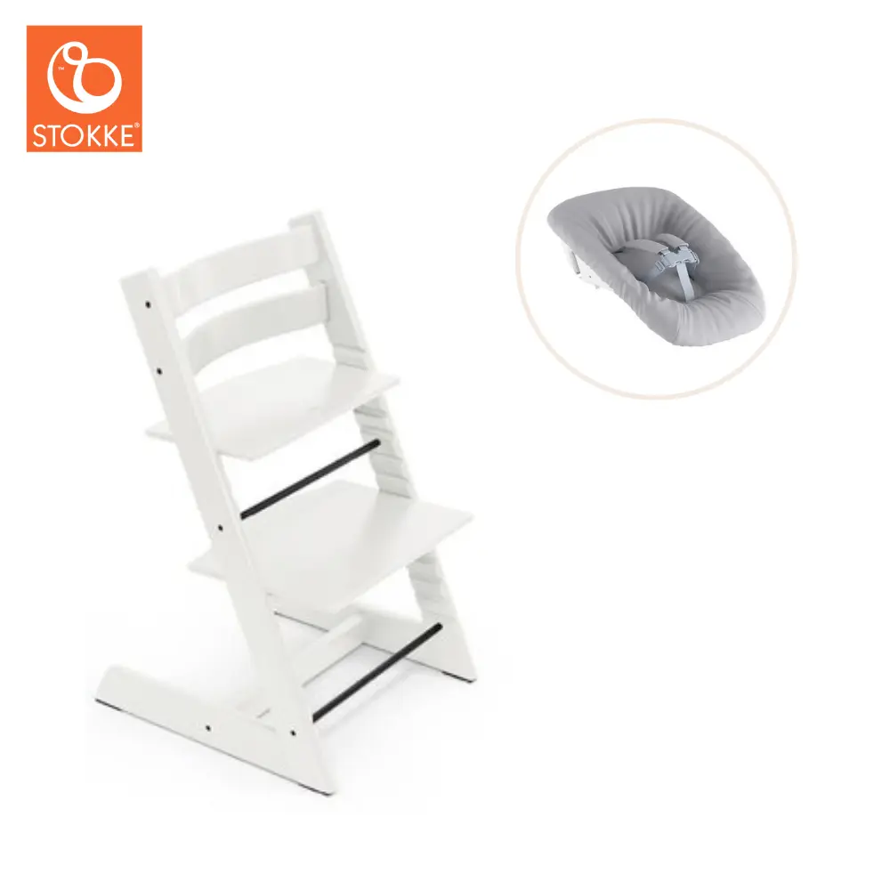 Højstol Inkl Newborn Sæt Hvid