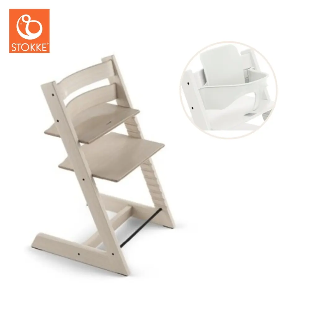 Højstol Inkl Babysæt Whitewash