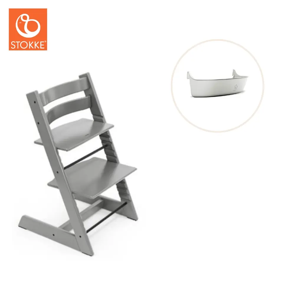 Højstol Inkl Storage Opbevaring Storm Grå