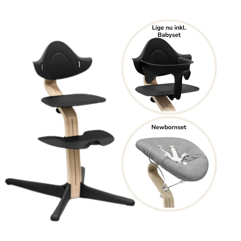 Nomi Bundle Højstol Newborn Sæt Og Babysæt Sort Natur